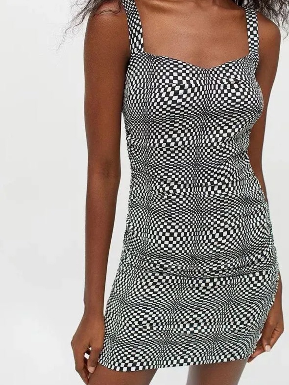 Urban Outfitters Claira Ruched Bodycon Mini Dress